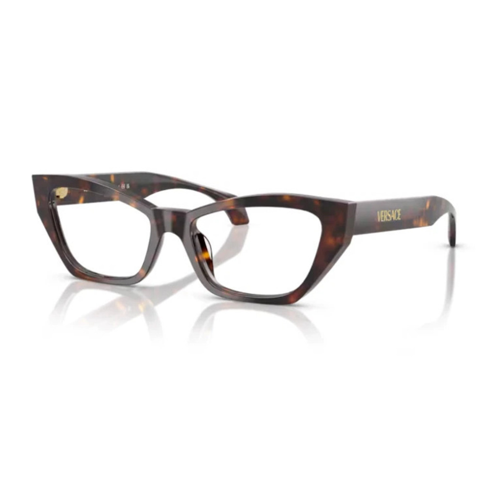 Nwt Versace Ve3373u Havana 54mm Eyeglasses